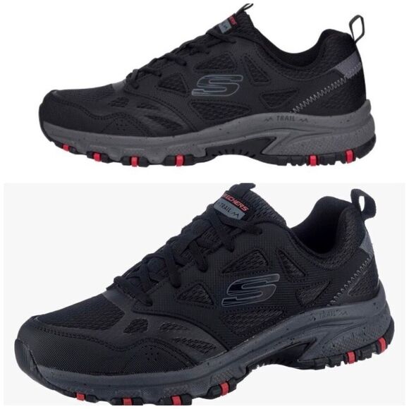 SKECHERS - M Sz 8.5 - NWOT Hillcrest Trail Trainer Lace-Up Sneakers in Black - Picture 2 of 16